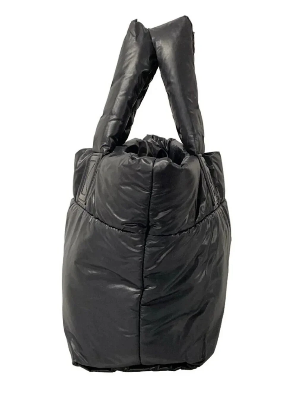 CHANEL Coco Cocoon PM Black Nylon Leather Tote Bag